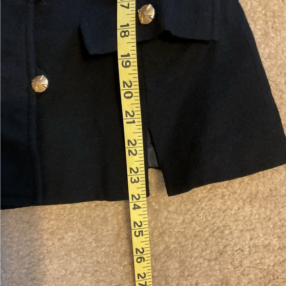 Vintage Herbert Grossman 100% Wool Black Blazer w/ Gold Buttons Dark Academia 8 - Picture 4 of 15